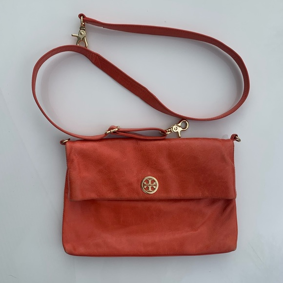 Tory Burch Handbags - Blood orange tory burch leather convertible crossbody bag